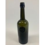 Powell Bristol Moulded Sealed Cylinder Wine Bottle c1840 Made to Celebrate the Wedding between the