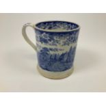 Large Blue and White Tankard - 18cm High