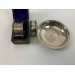 Silver Dish and Napkins - Total Weight 106gms