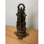 Mid-Victorian Cast Iron Door Stop - Depicting Cannons, Swords etc - Registration Diamond Cast to