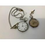 Antique Swiss Silver Ladies Pocket Watch - 3 Bears Mark - 1888-1914 0.935 Mark - Good Working