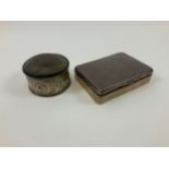 Silver Trinket Box and Cigarette Box - Total Weight 255gms