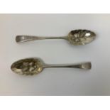 Pair of Silver Berry Spoons - 129gms