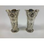 Pair of Silver Vases - 380gms