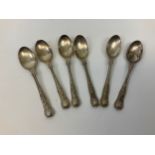 6x Silver Teaspoons - 100gms