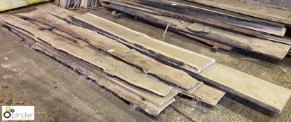 9 various Oak Boards, various widths and thicknesses, up to 4500mm