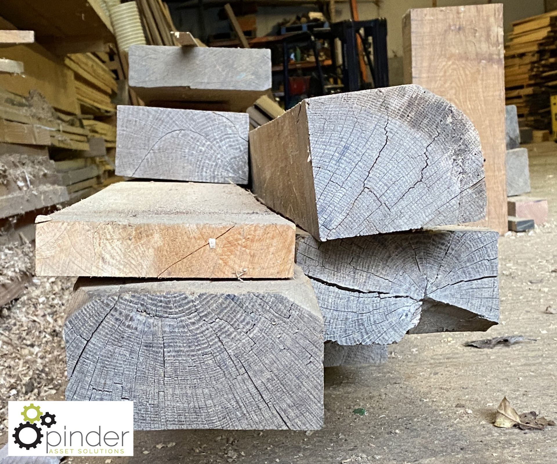 8 various Oak Beams, including 300mm x 80mm, 150mm x 100mm, up to 4500mm - Bild 2 aus 8