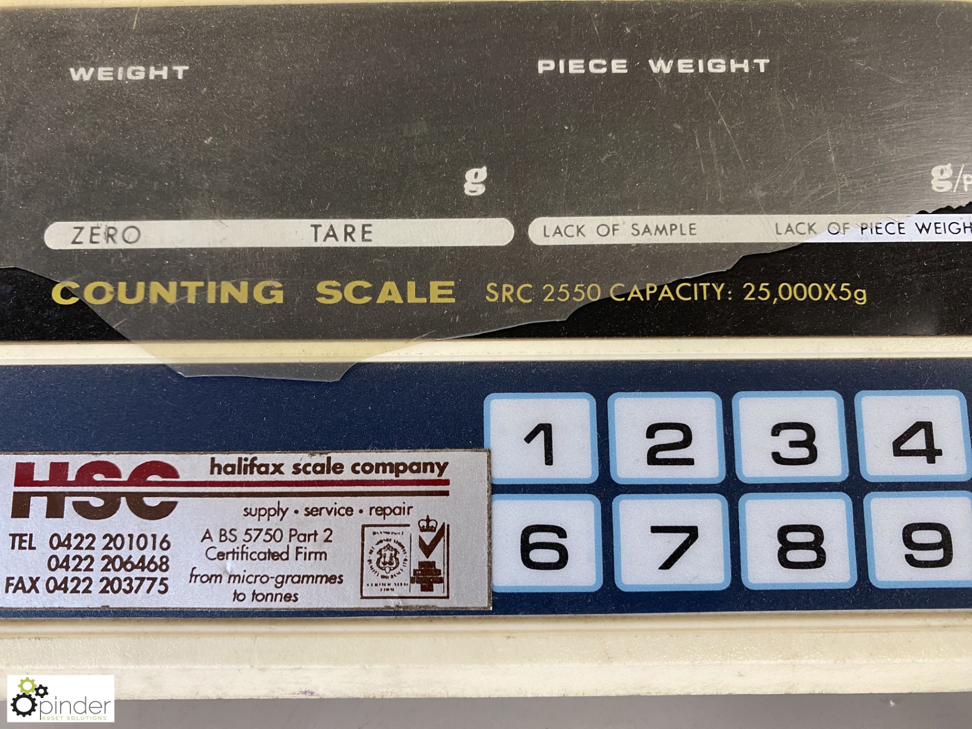 Halifax Scale Co Counting Scales, 25000 x 5g, 240volts - Image 3 of 4