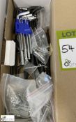 Quantity various Hex Keys, to box