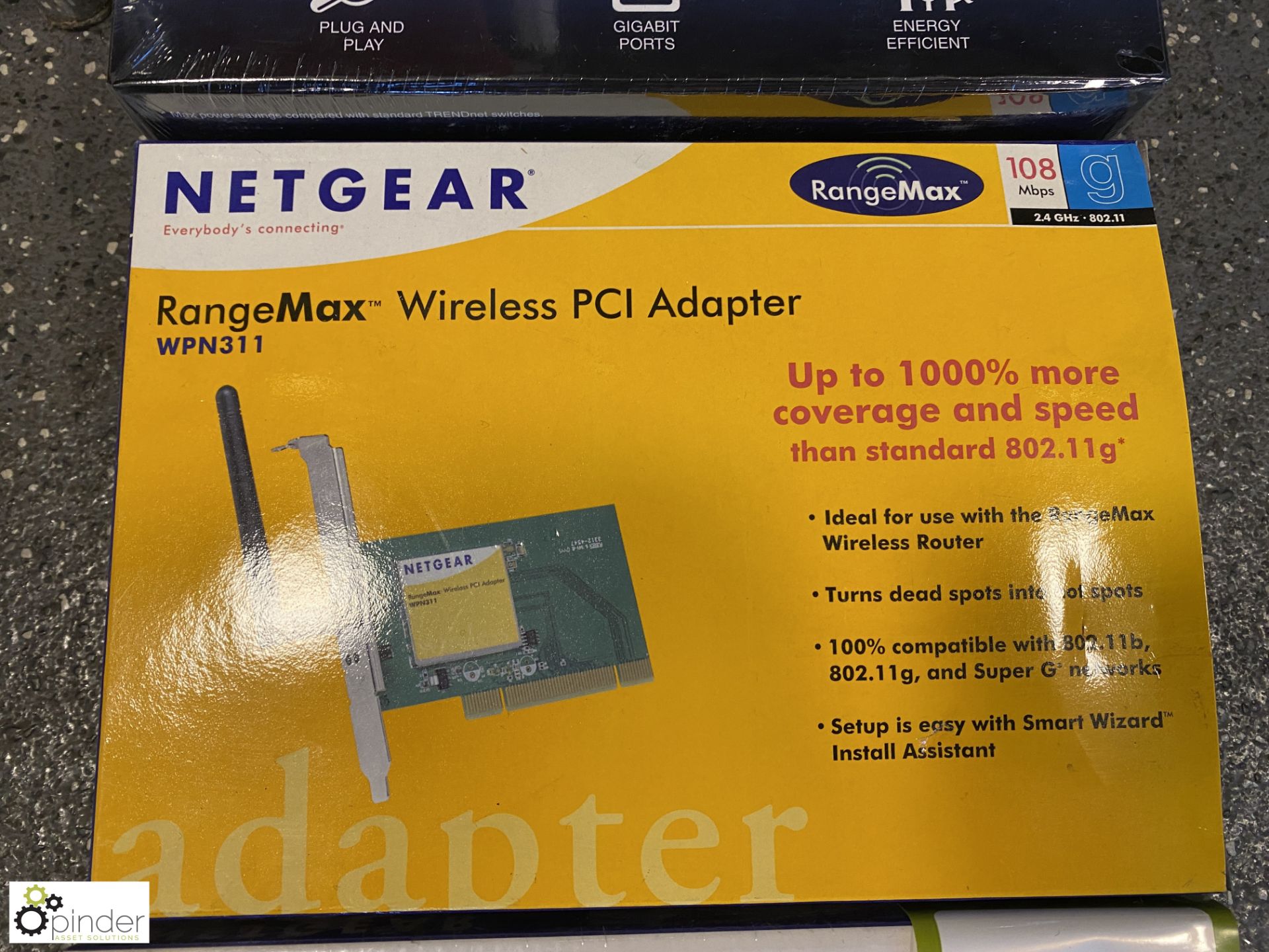 Trendnet 8-port Switch, unused, Netgear PCI Adapter and Netgear Wireless Adapter - Image 3 of 5