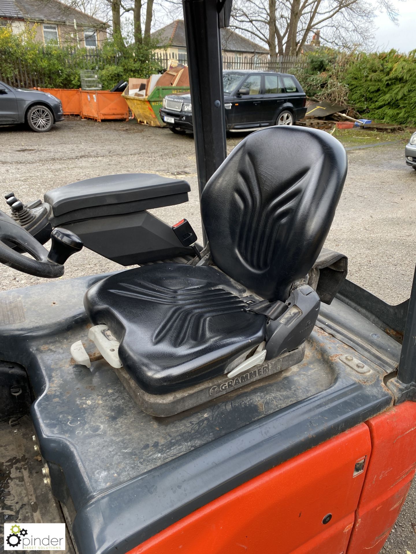 Linde E14-01 3-wheel cantilever Electric Forklift Truck, 1400kg lift duplex clearview mast, closed - Image 11 of 18