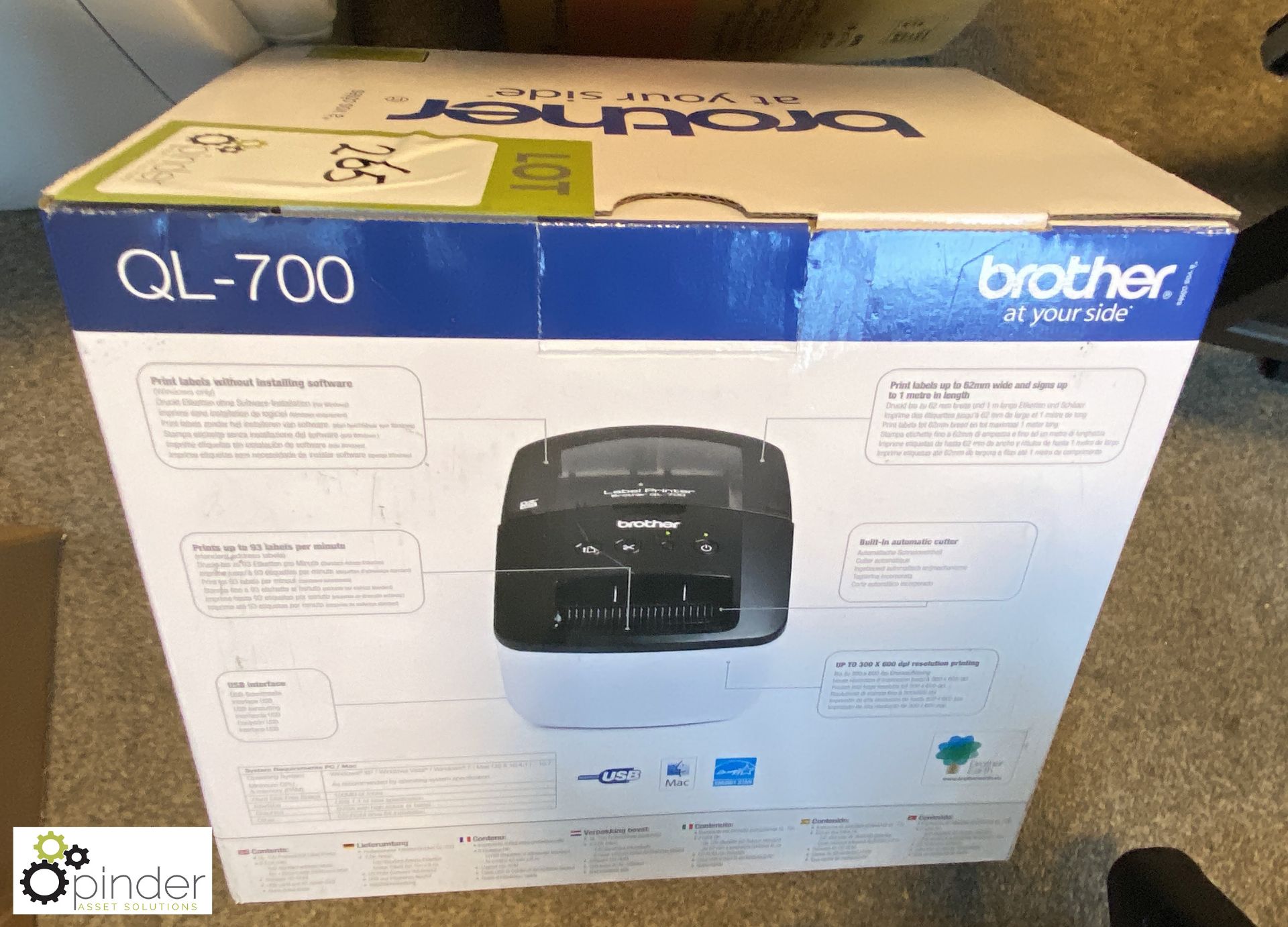 Brother QL700 Label Printer, with quantity multi purpose labels - Image 2 of 5
