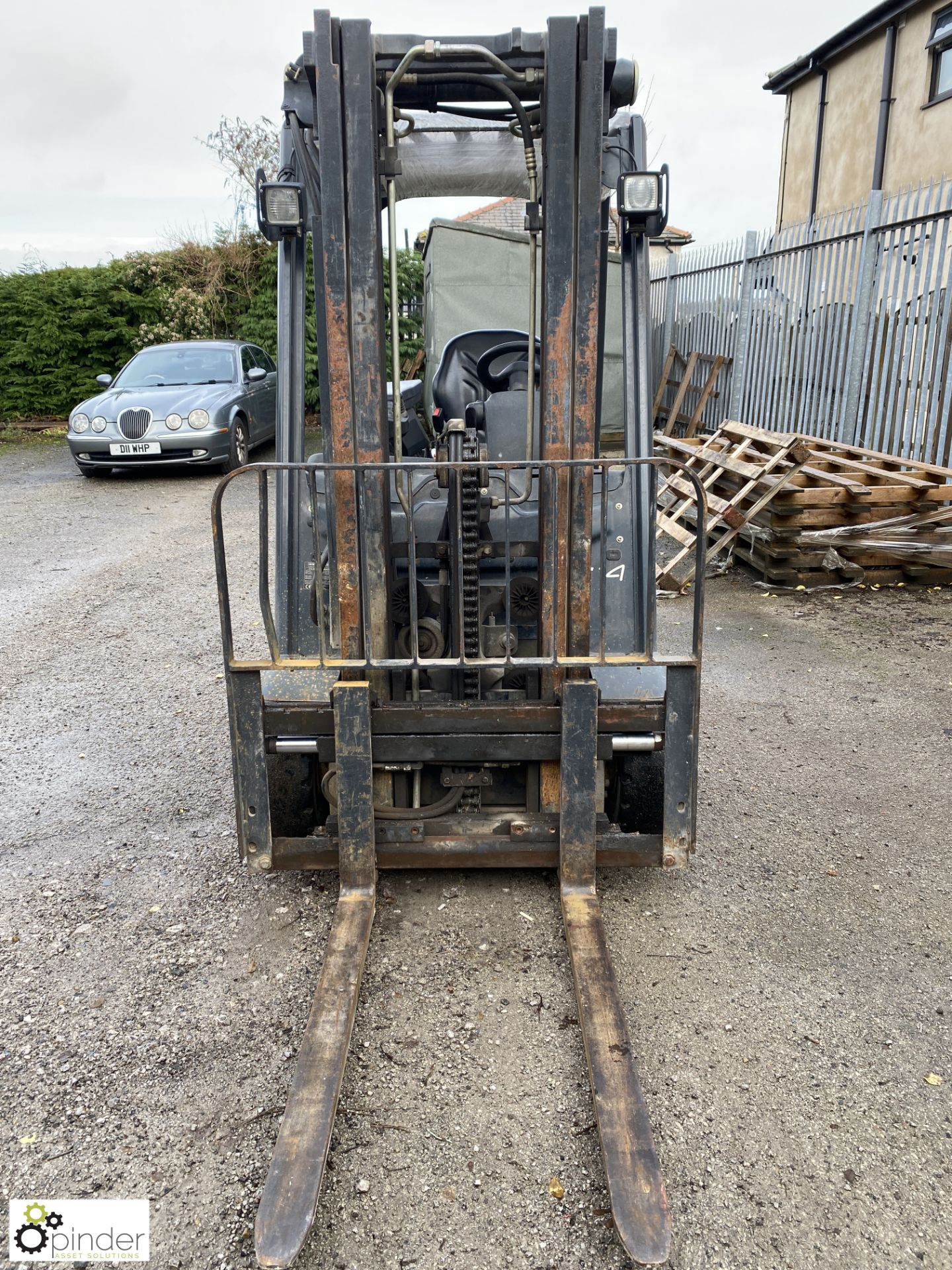 Linde E14-01 3-wheel cantilever Electric Forklift Truck, 1400kg lift duplex clearview mast, closed - Image 2 of 18