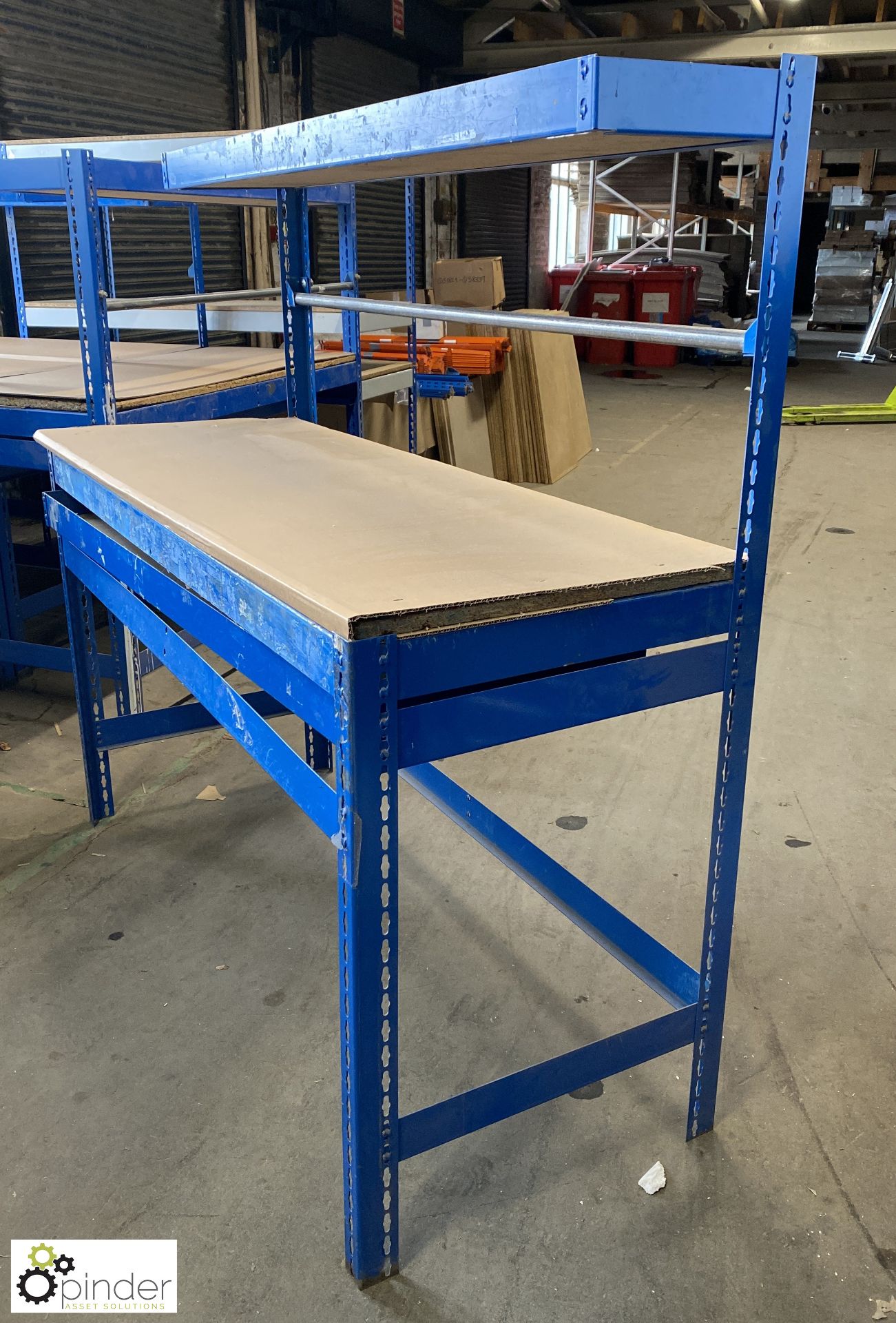 2 adjustable Assembly Benches, 1540mm x 910mm (bench height), with shelf - Image 2 of 3