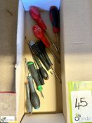 10 various Flat Screwdrivers