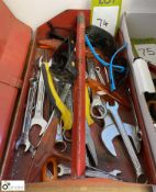 Tool Tray and Contents, including spanners, etc