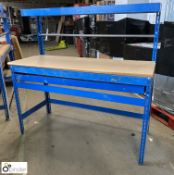 2 adjustable Assembly Benches, 1540mm x 910mm (bench height), with shelf