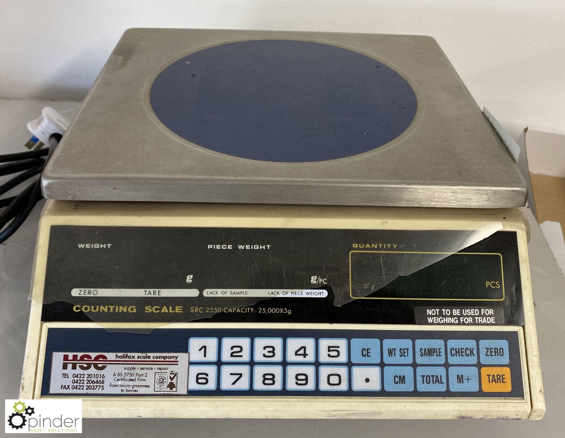 Halifax Scale Co Counting Scales, 25000 x 5g, 240volts - Image 2 of 4