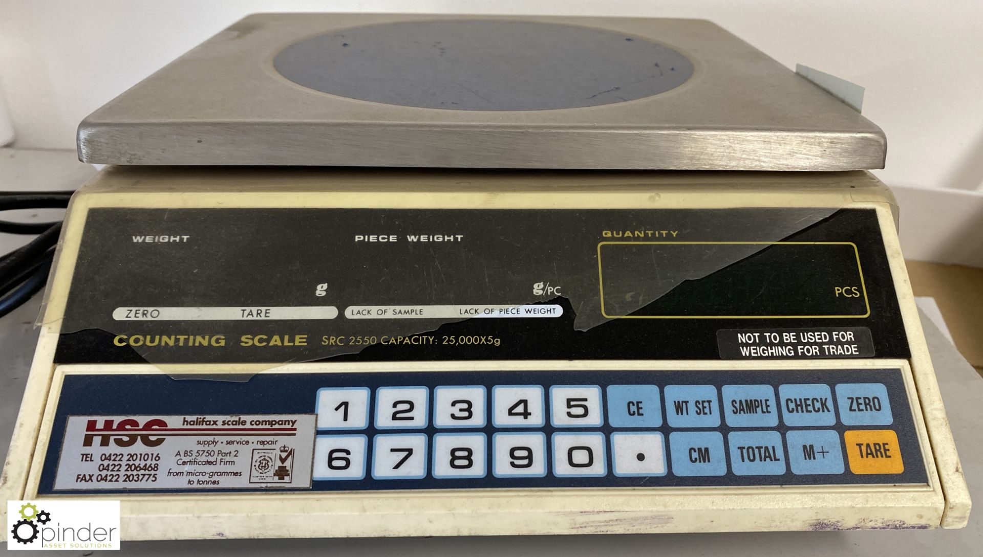 Halifax Scale Co Counting Scales, 25000 x 5g, 240volts