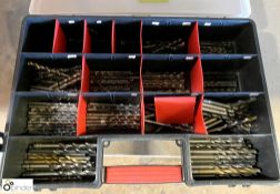 Quantity various Drill Bits, with case