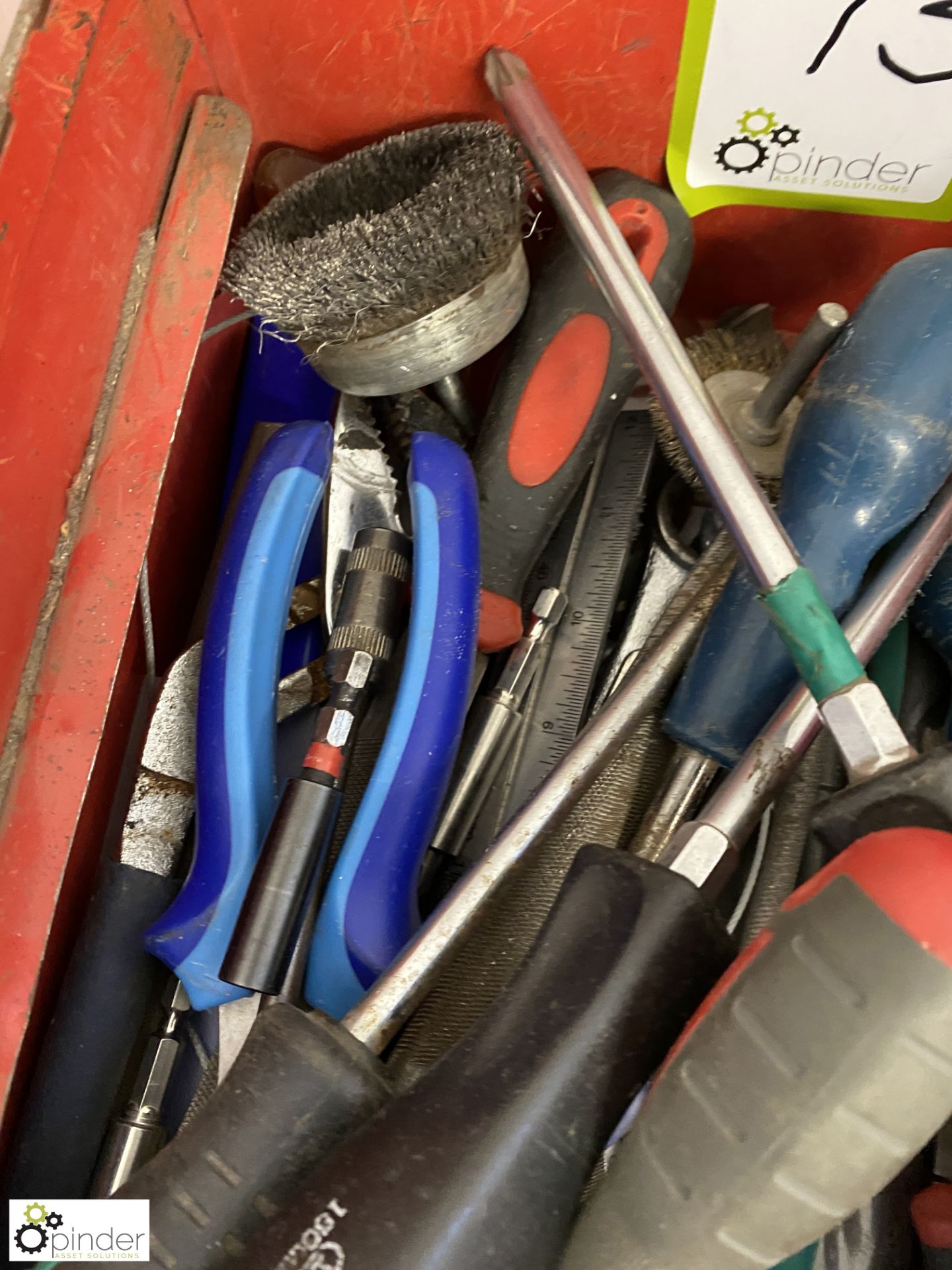 Tool Box and Contents, including screwdrivers, snips, files, etc - Image 3 of 6