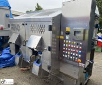 ABL OP30 KM Peeling Machine, year 2012, with change tools for kiwi fruit, feed and waste