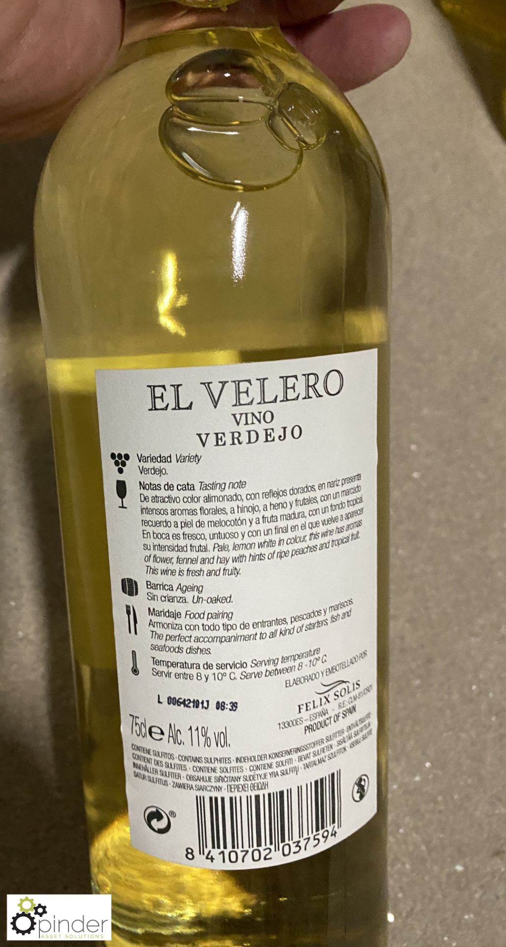 11 bottles El Velero White Wine (LOCATION: Devon) - Image 3 of 4