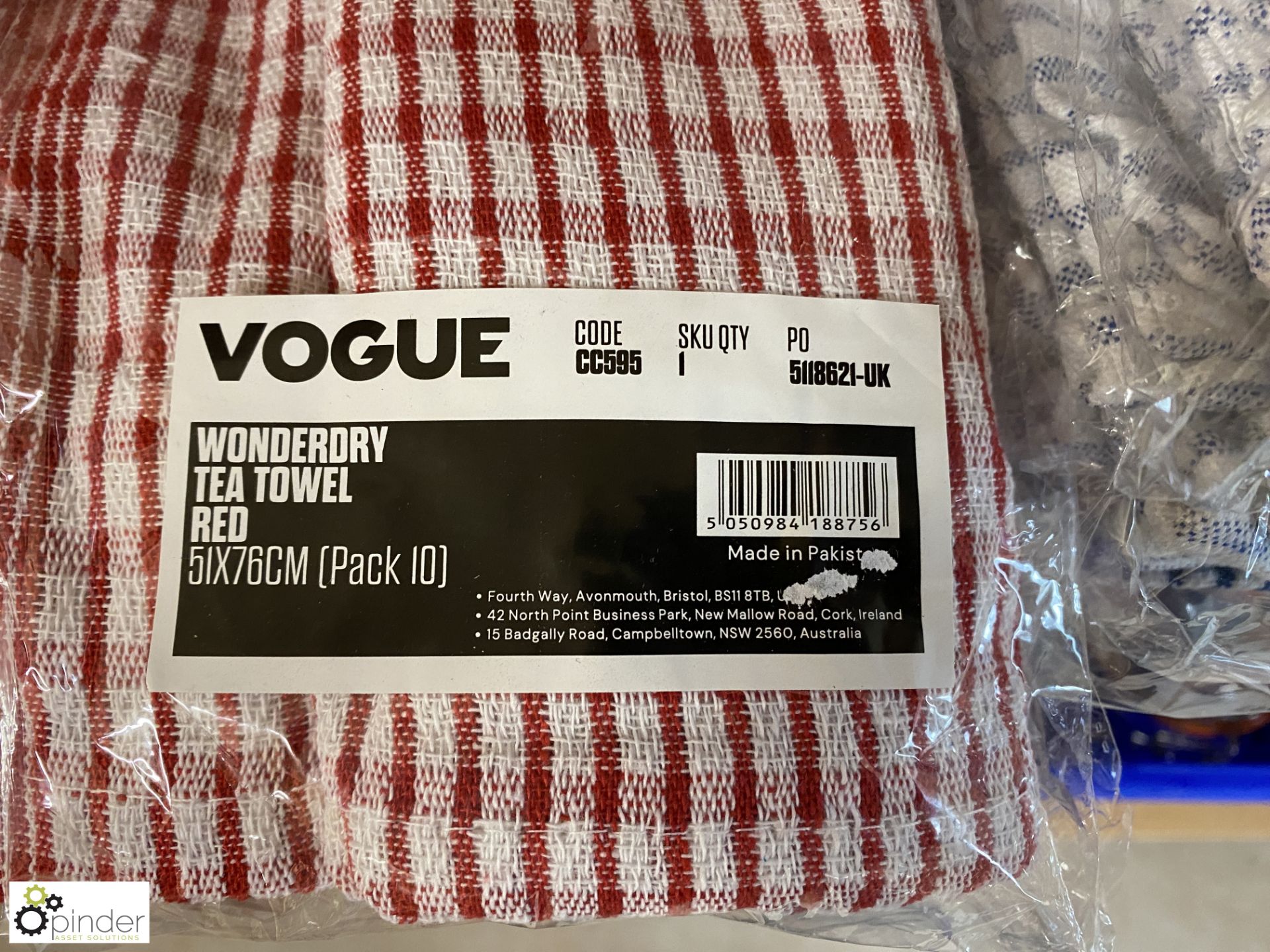 11 packs Vogue Tea Towels, 10 per pack (LOCATION: Devon) - Image 2 of 4