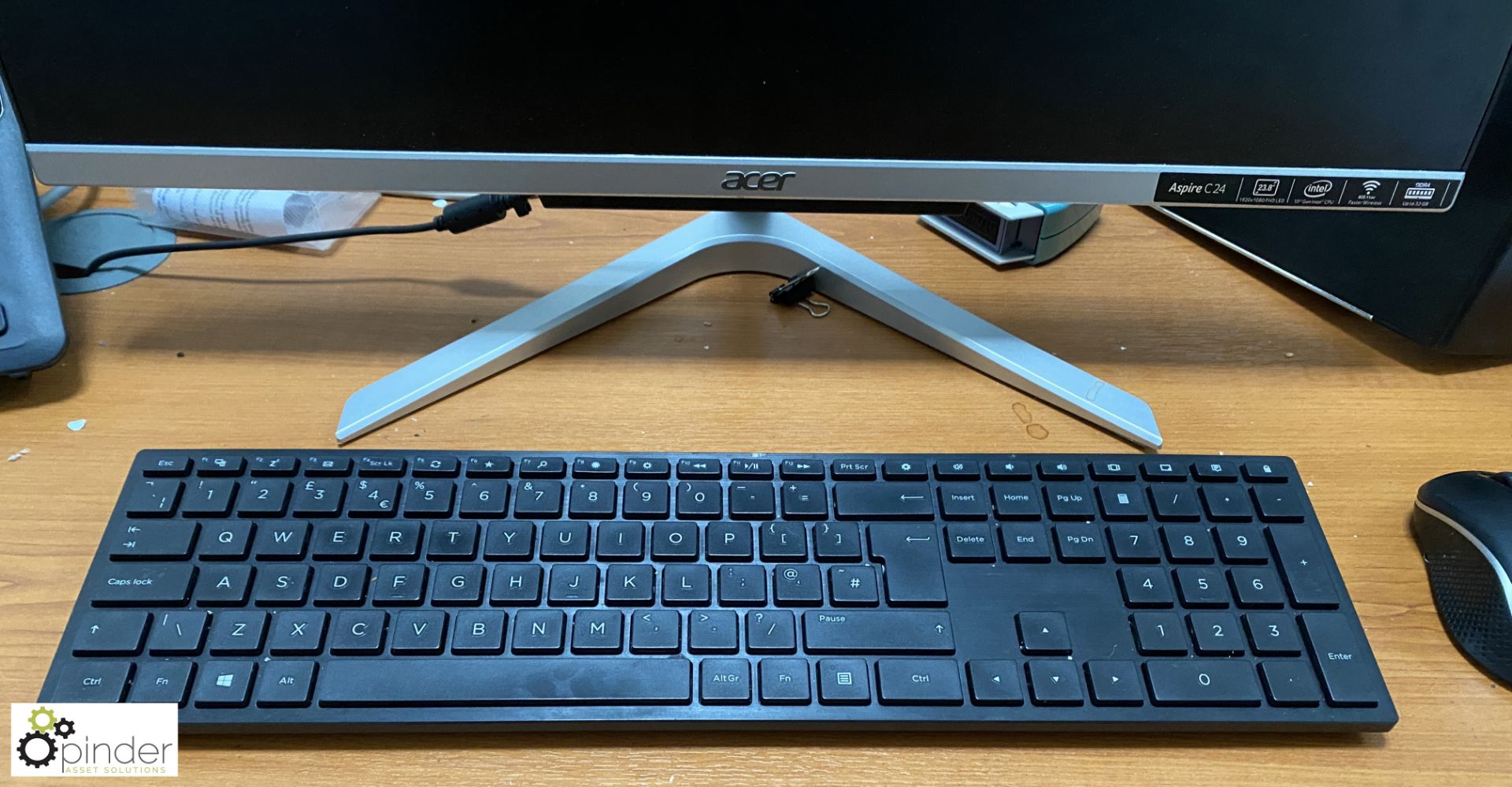 Acer Aspire C24 All In One Desktop PC, with wireless keyboard and mouse (LOCATION: Devon) - Image 3 of 6