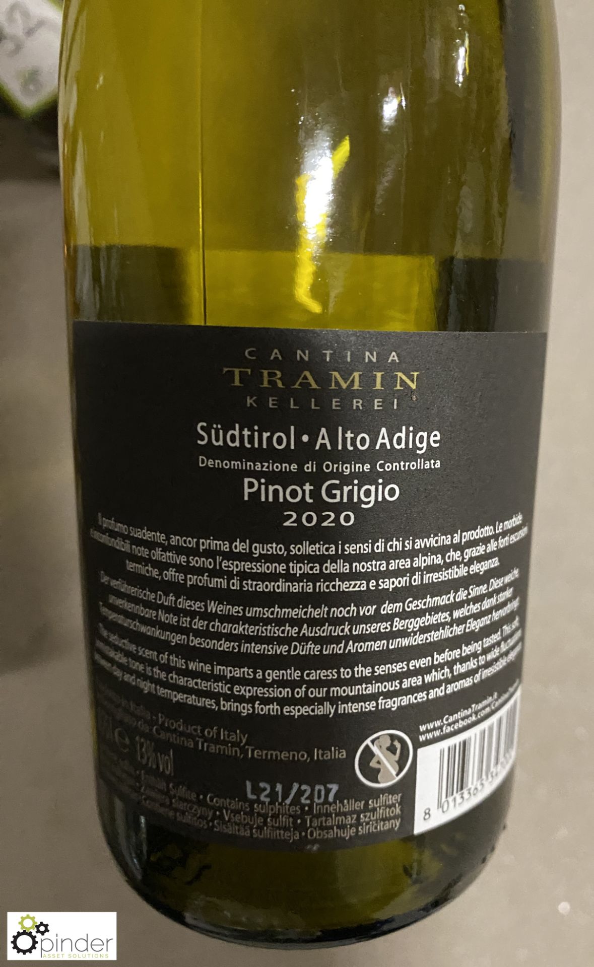 9 bottles Tramin Pinot Grigio (LOCATION: Devon) - Image 3 of 4