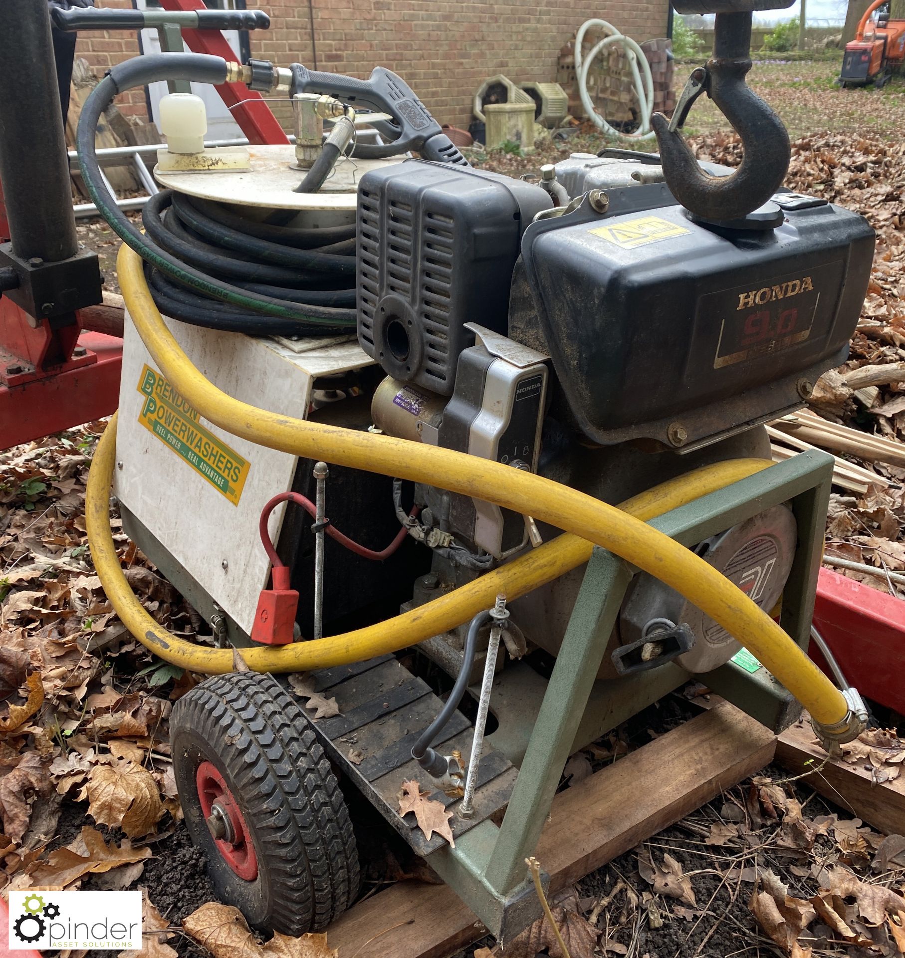 Brendon diesel driven Pressure Washer, with Honda 9.0 diesel engine, retractable hose and lance, max - Image 2 of 11