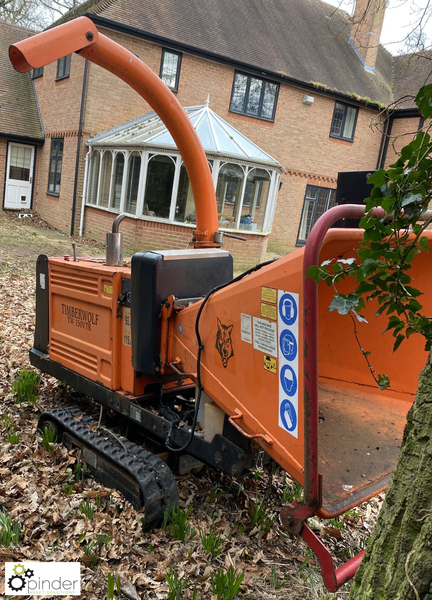 Timberwolf TW150VTR Tracked Wood Chipper, year 2008, serial number G95097, 1155hours (LOCATION: - Image 6 of 11