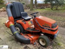 Kubota G1900-S diesel ride on single deck Mower, rear mounted collection bin, year 1998, serial