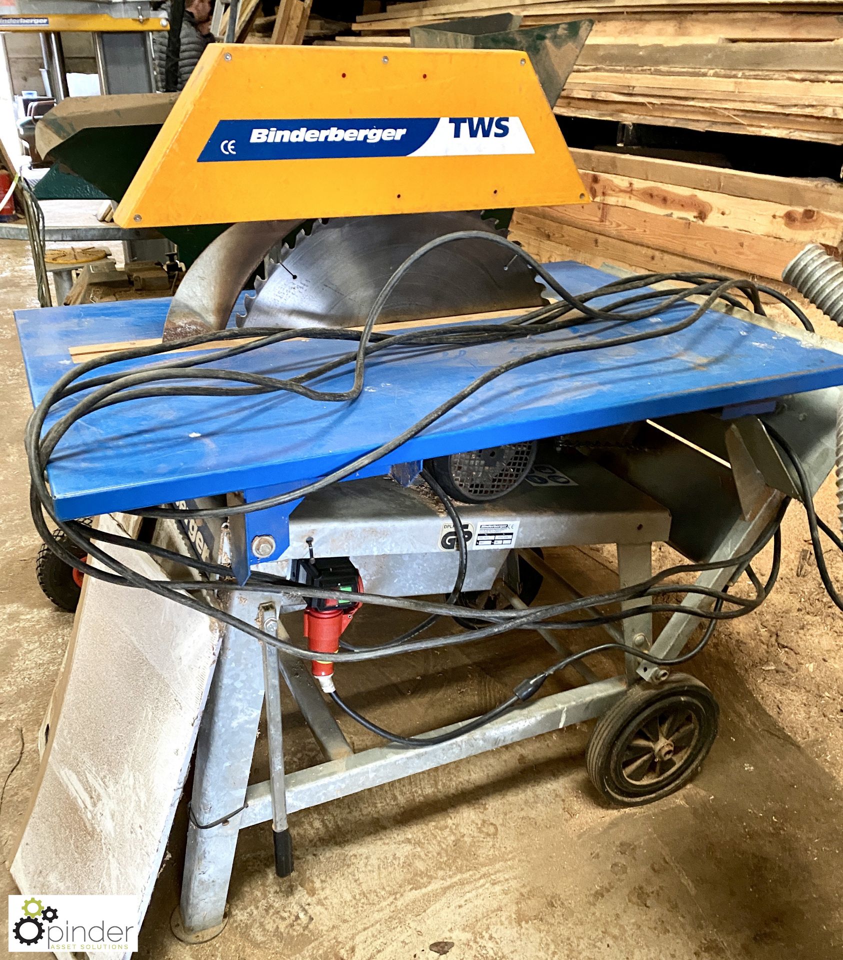 Binderberger TWS 700E mobile Circular Saw Bench, 415volts, with spare used saw blade (motor and - Image 4 of 7
