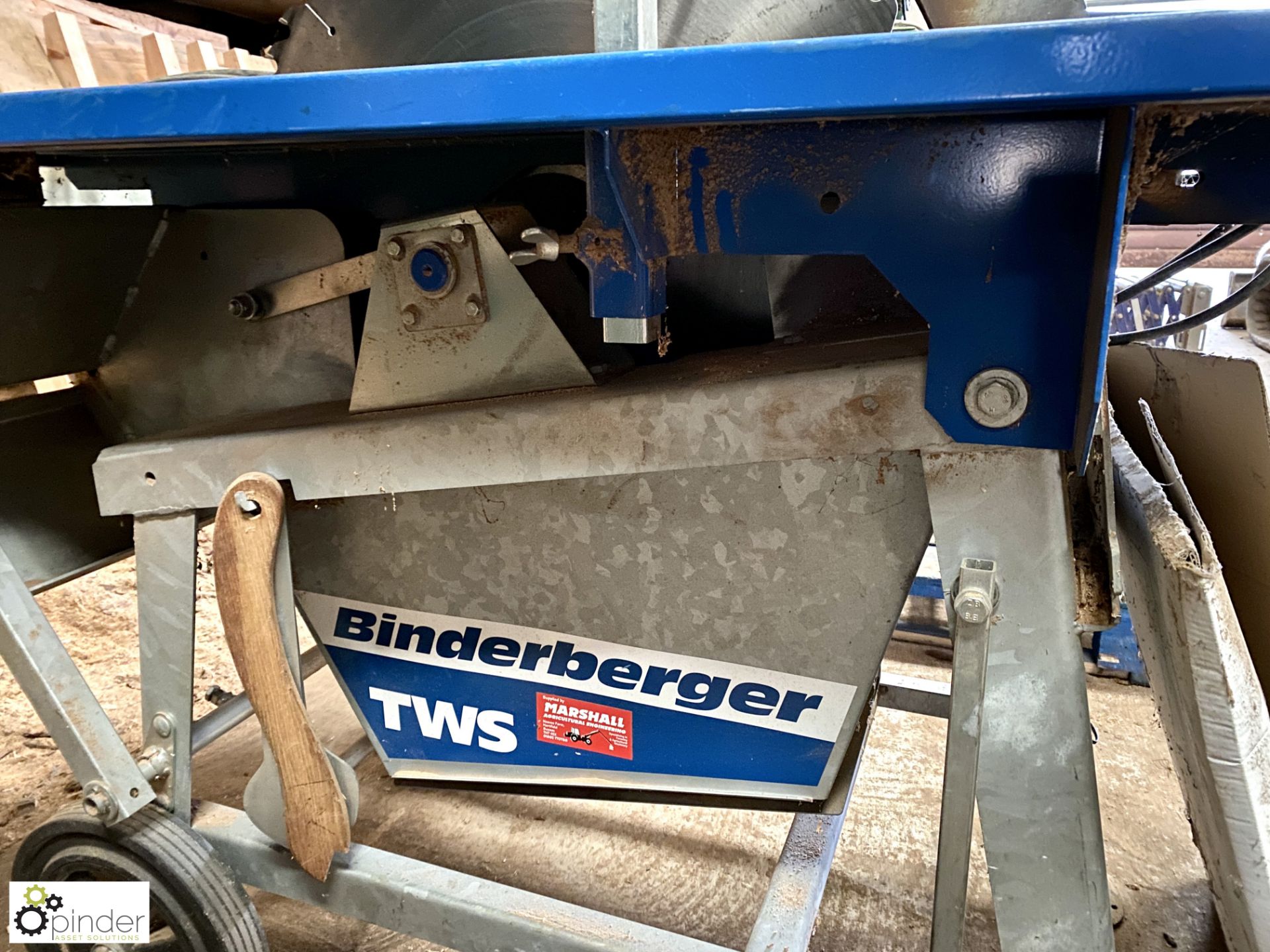 Binderberger TWS 700E mobile Circular Saw Bench, 415volts, with spare used saw blade (motor and - Image 3 of 7