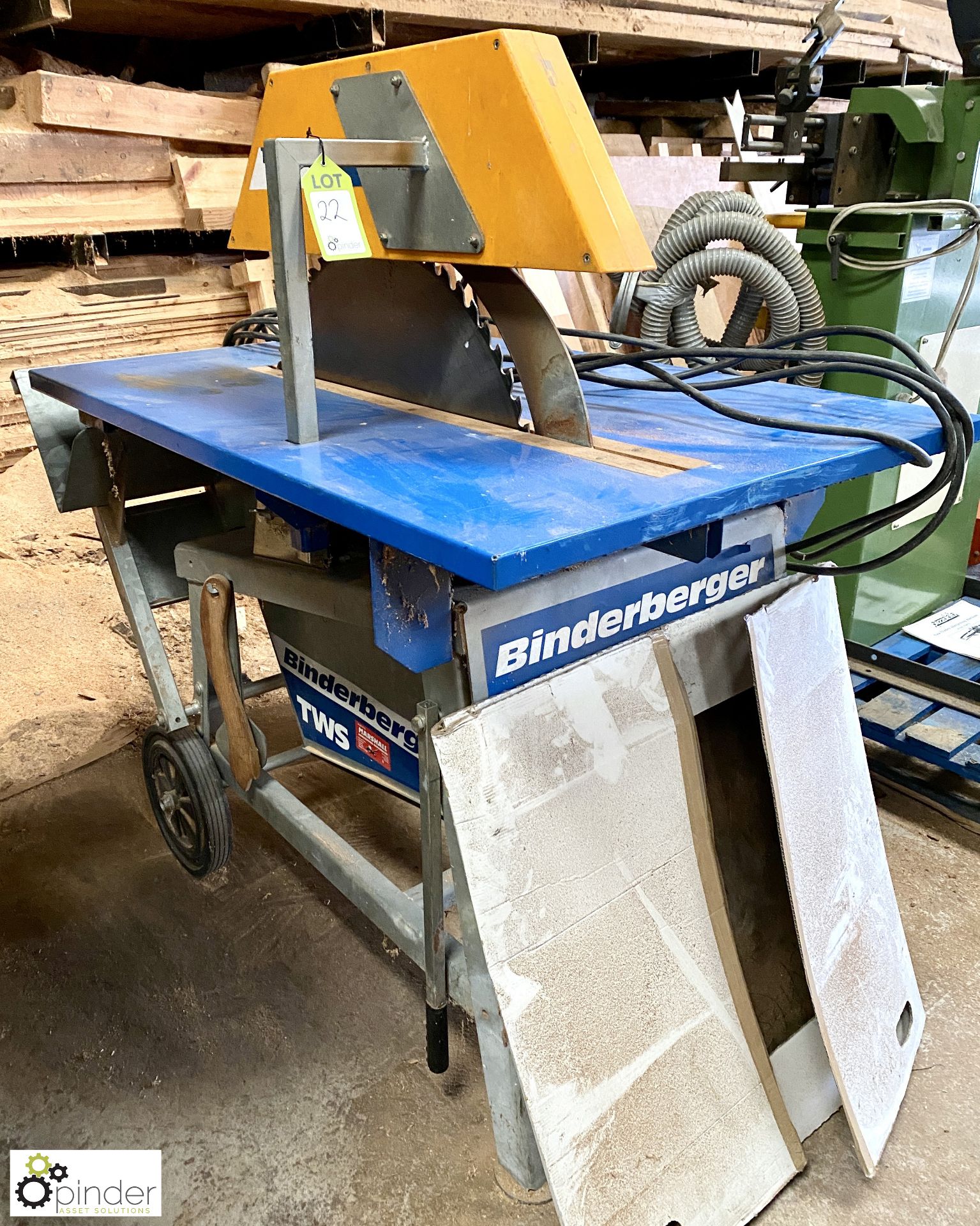 Binderberger TWS 700E mobile Circular Saw Bench, 415volts, with spare used saw blade (motor and - Image 2 of 7