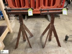 Pair height adjustable Roller Feed Stands, 380mm wide