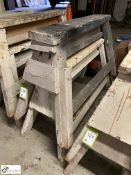 2 timber Work Trestles