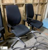 2 upholstered swivel Office Armchairs