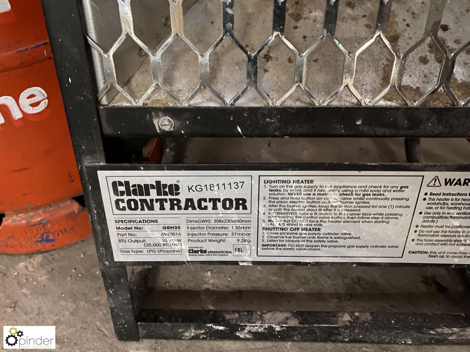 Clarke Contractor Propane Radiant Heater - Image 3 of 4
