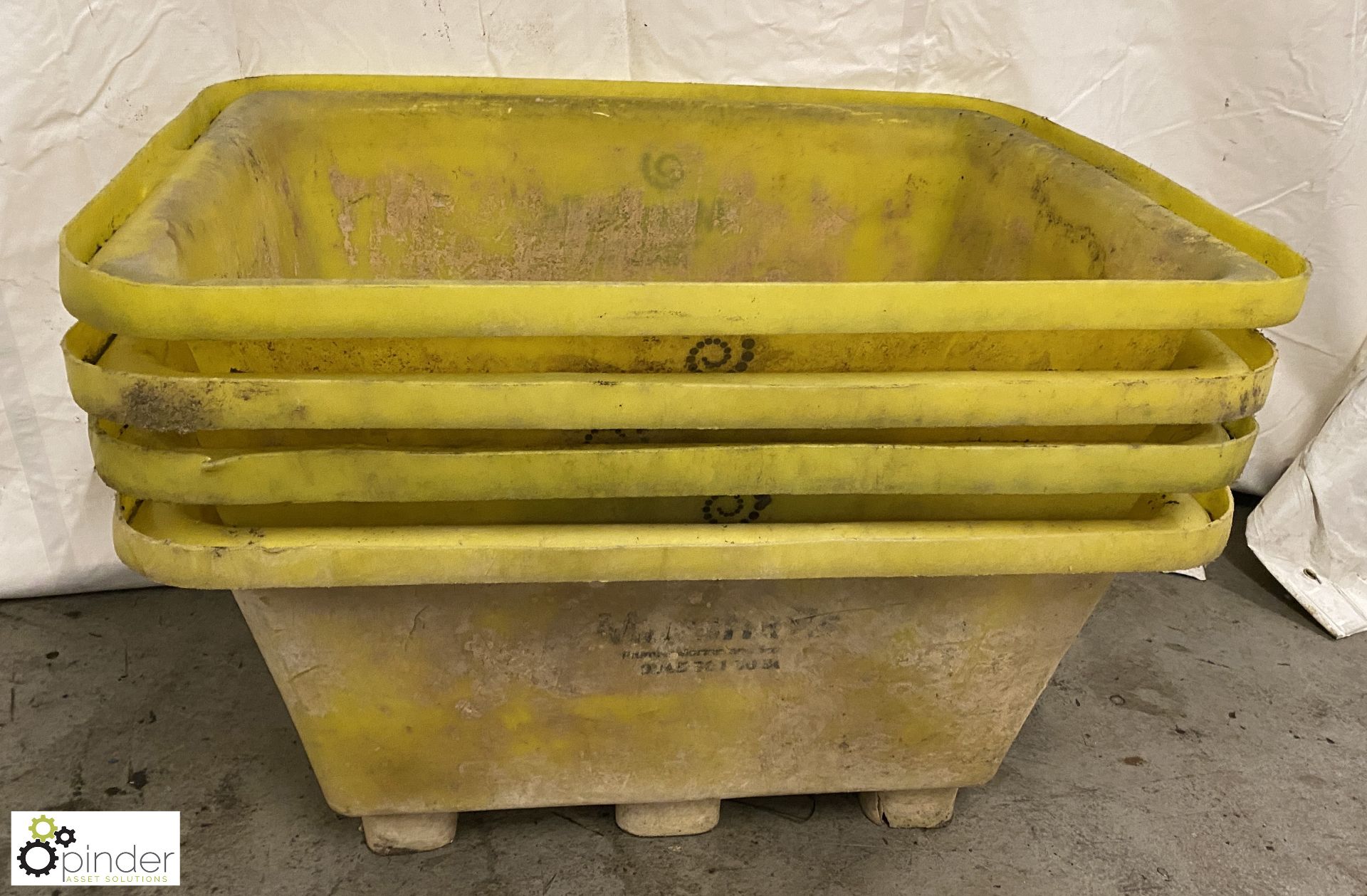 4 plastic Mixing Tubs, 1230mm x 920mm x 550mm - Image 2 of 4