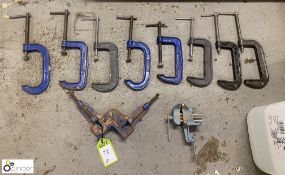 8 G Clamps, Corner Clamp and Vice