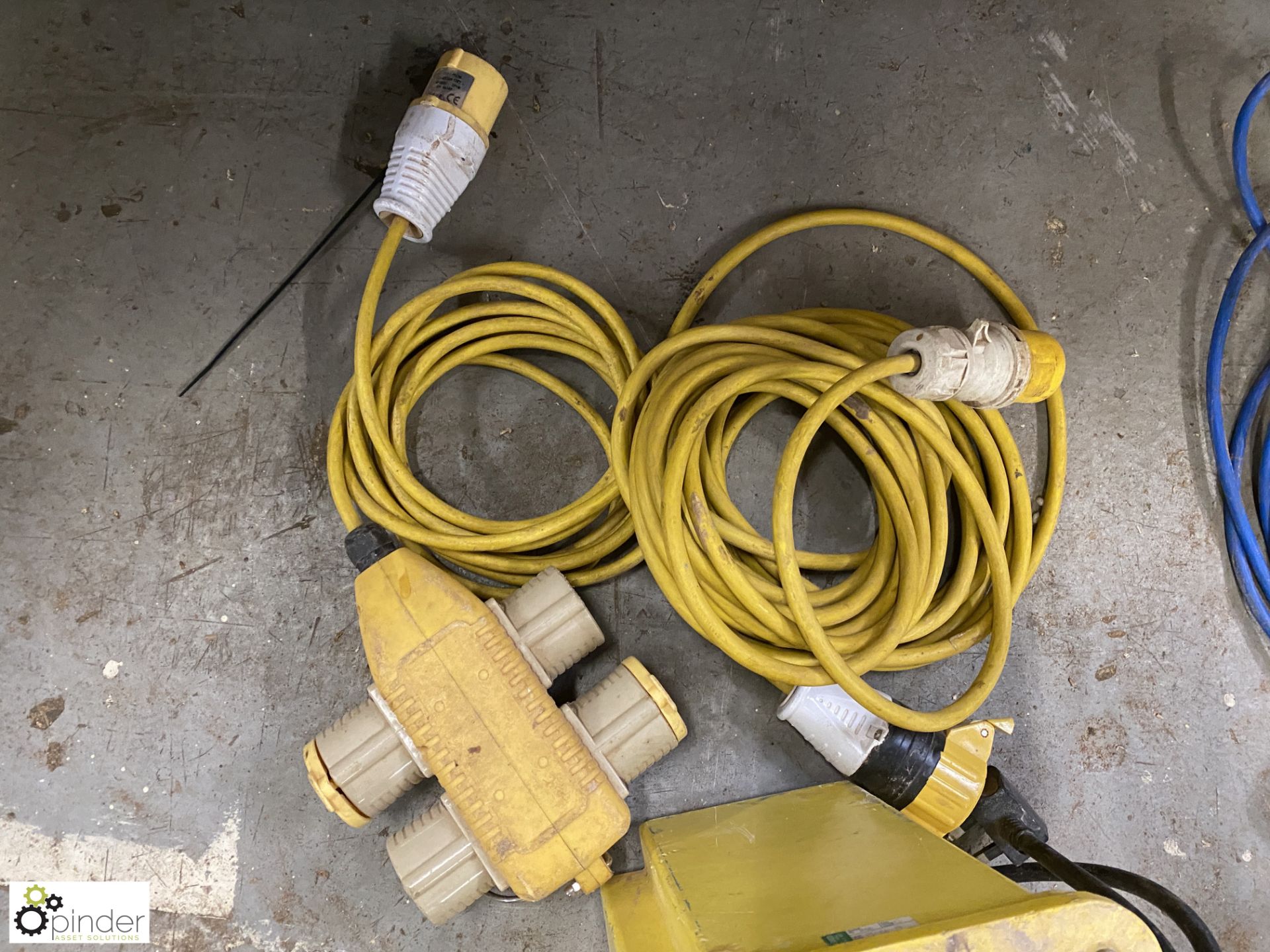 Tool Transformer, 110volts, 3.3kva and 2 Extension Cables, 110volts - Image 2 of 4