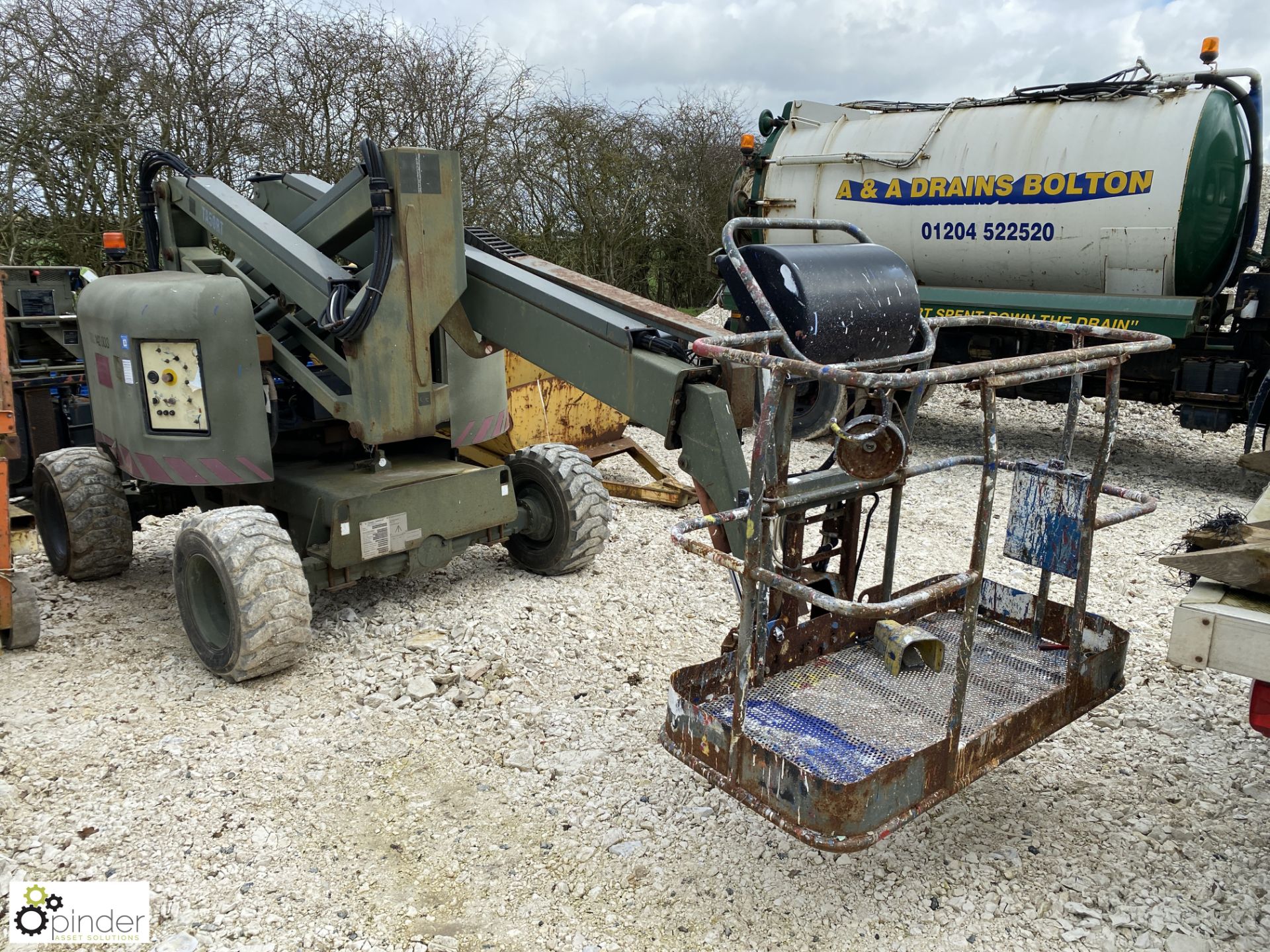 Terex TA50RT 4-wheel drive Cherry Picker, 225kg capacity, max platform height 14.8m, max side - Image 8 of 15