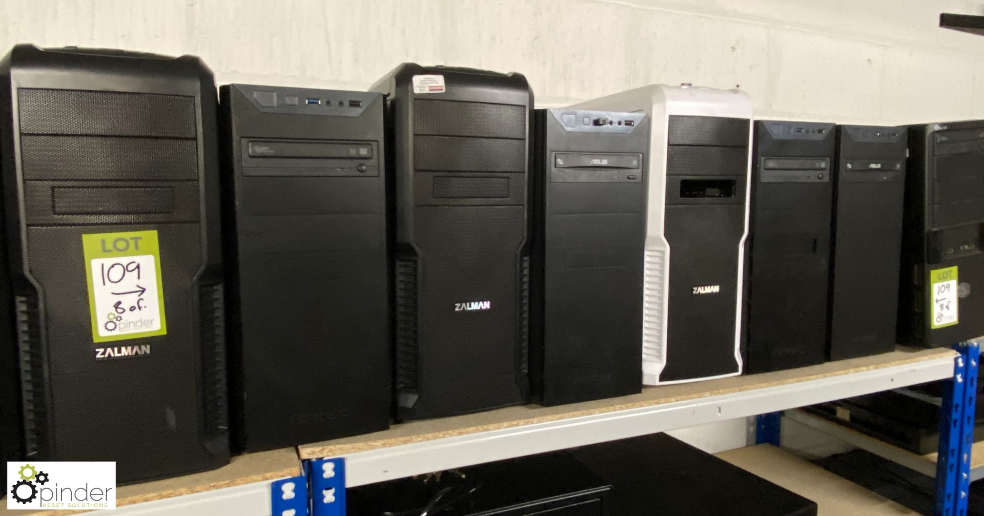 8 various Desktop PCs, no leads or passwords (no HDD)