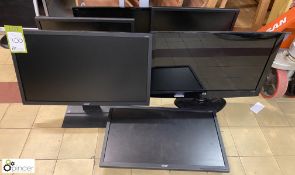 6 various Flat Panel Monitors