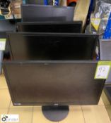 2 AOC Flat Panel Monitors and 2 Samsung Flat Panel Monitors, with stands