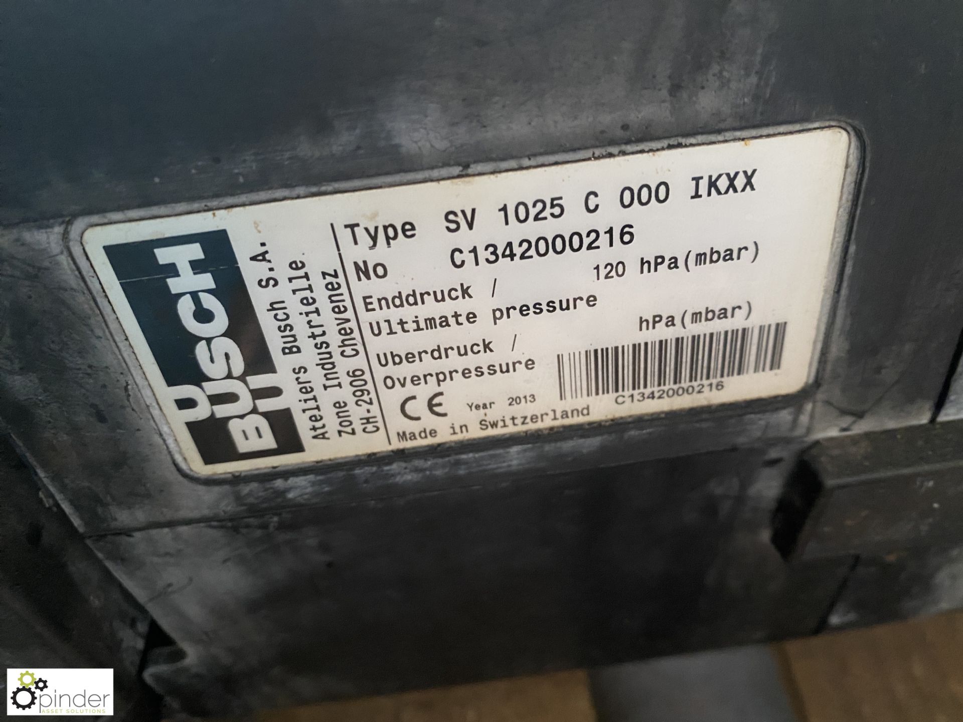 Busch SV1025C000IKXX Vacuum Pump (Location Carlisle Site 1) - Image 2 of 4