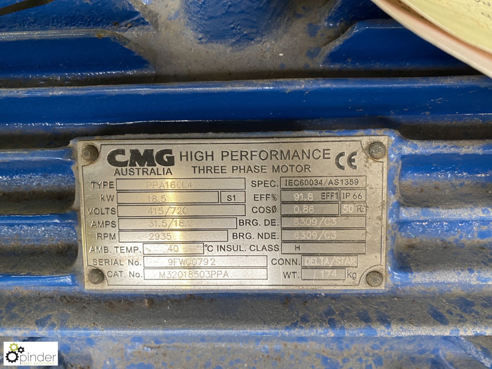 2 CMG 18.5kw Electric Motors (Location Carlisle Site 1) - Image 4 of 5