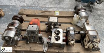 5 various stainless steel Lobe Pumps and 2 stainless steel Pump Heads, to pallet (Location